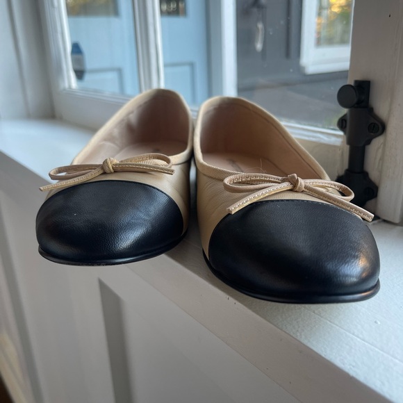 Jeffrey Campbell Arabesque Ballet Flat in Natural/Black Size 9 - Picture 6 of 10